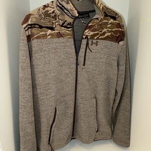 Under Armour Men's Zip-Up Sweater with Camo XL